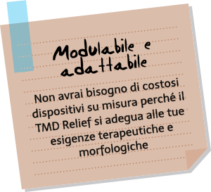TMD Relief: descrizione prodotto_disturbi tmj_disfunzione atm_modulabile